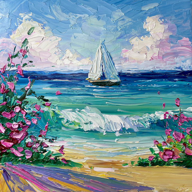 Palette Knife Coastal Dreamscape