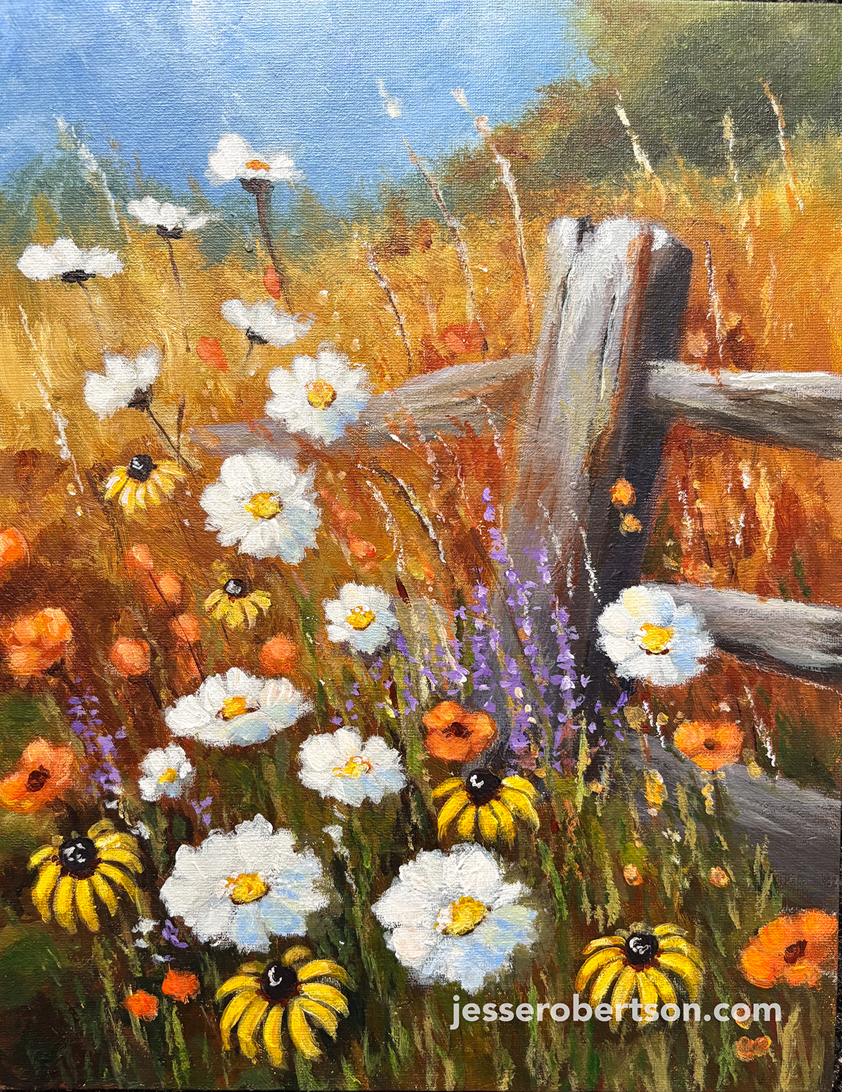 Autumn Wildflower Fence
