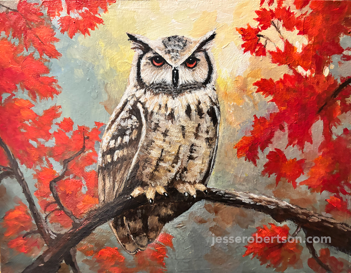 Autumn Woodland Owl