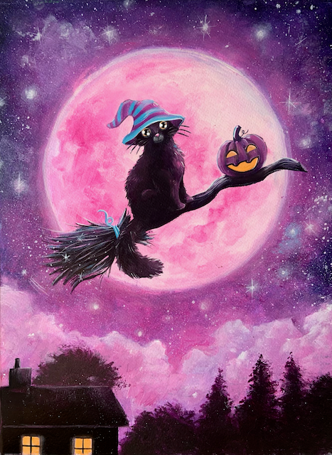 Cat on a Broomstick