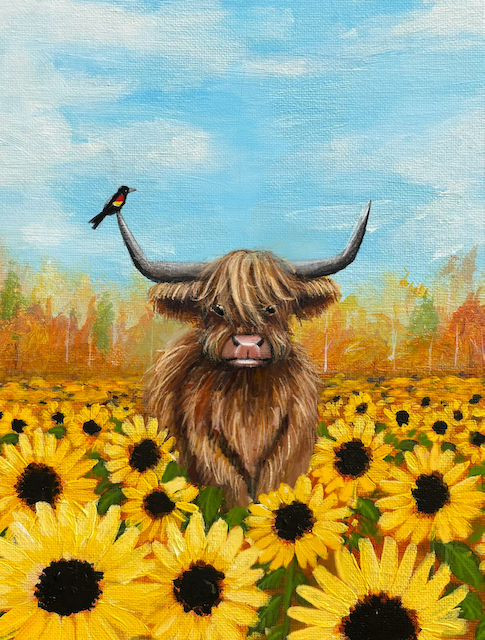 Highland Cow in Autumn