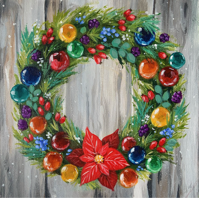 Joyful Poinsettia Wreath