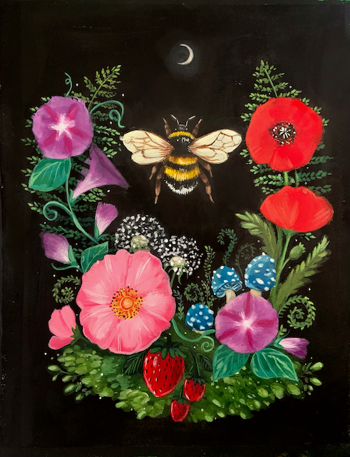 Summer Black Botanical