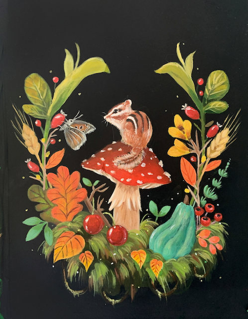 Autumn Black Botanical