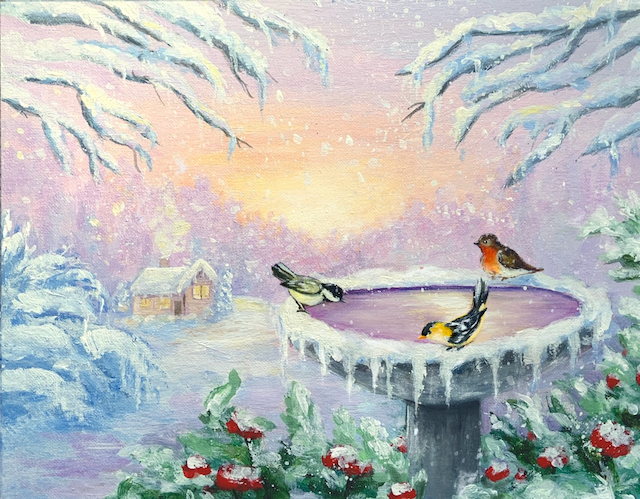 Winter Bird Bath