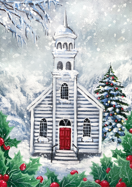 Rustic Winter Church