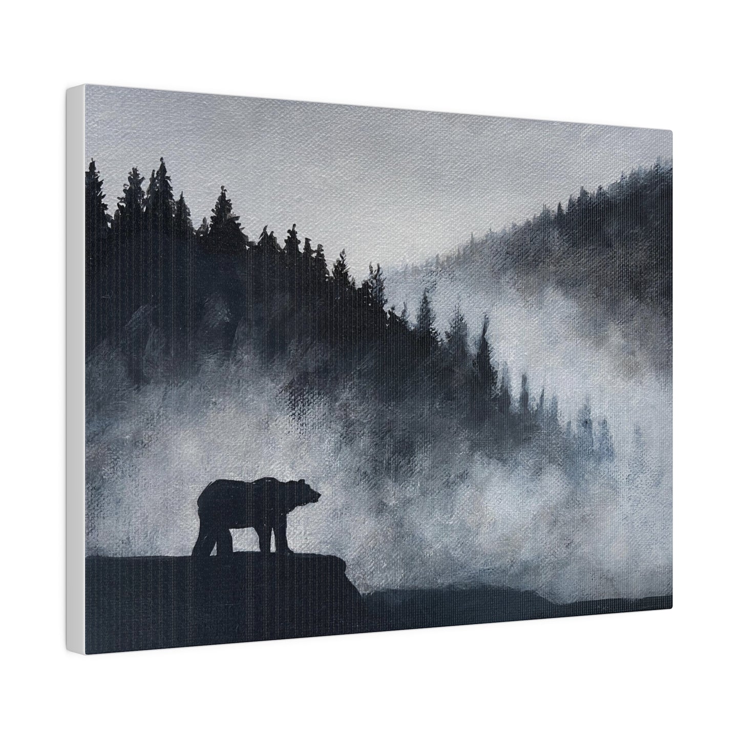 Black and White Bear | Matte Canvas, Stretched