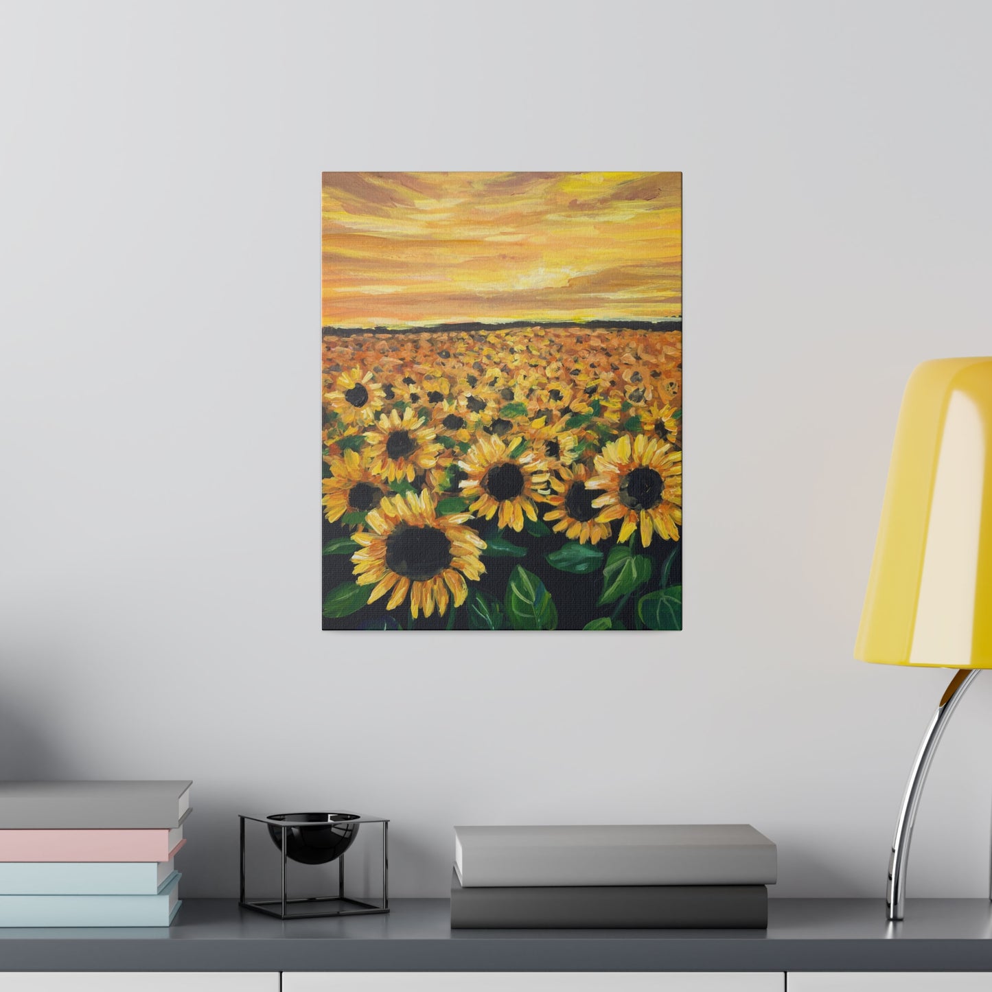 Sunflower Sunset | Matte Canvas, Stretched