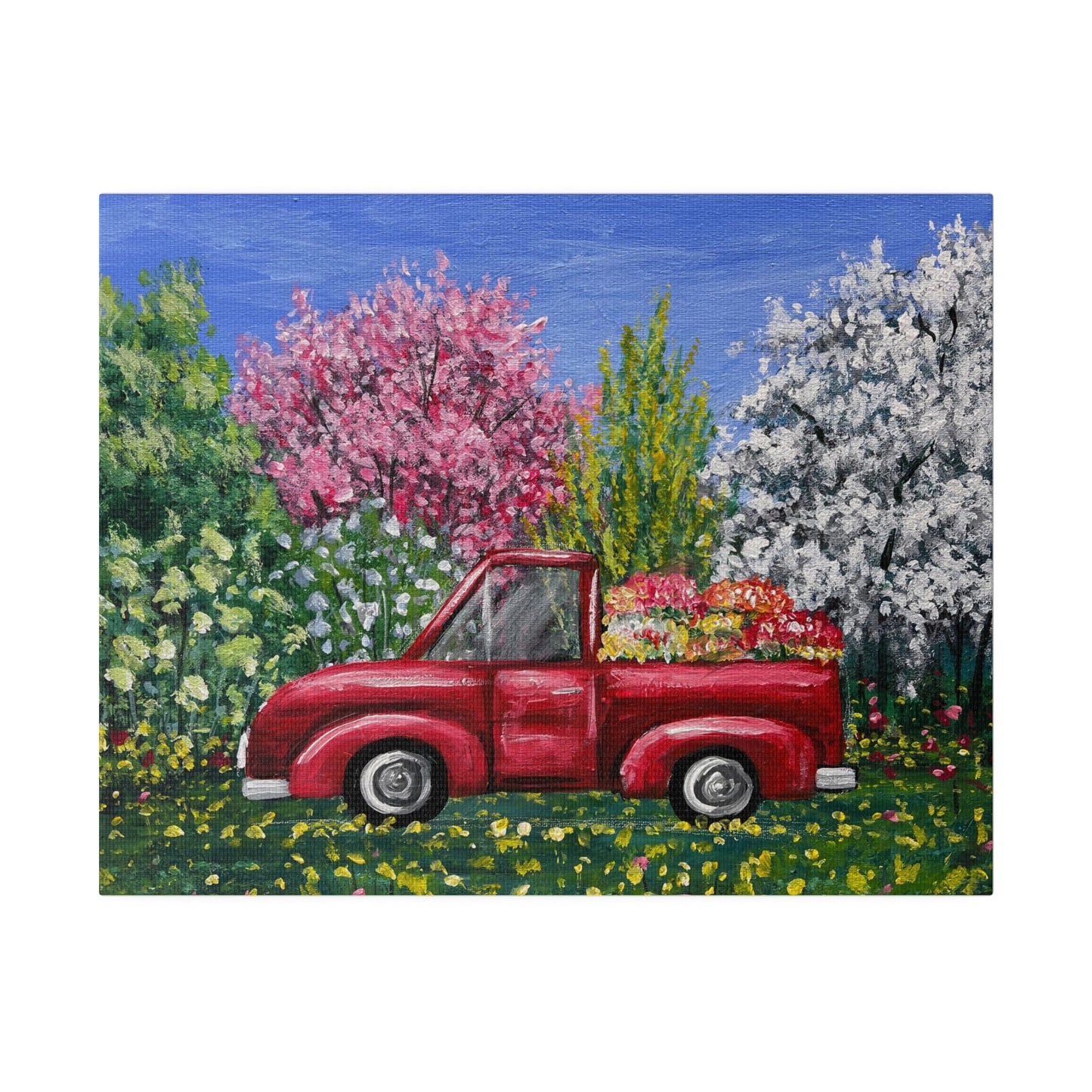Spring Truck | Matte Canvas, Stretched
