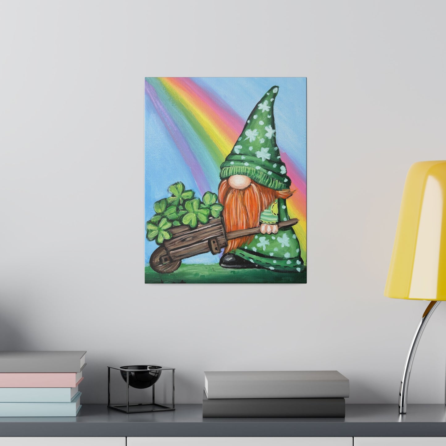 Shamrock Gnome | Matte Canvas, Stretched