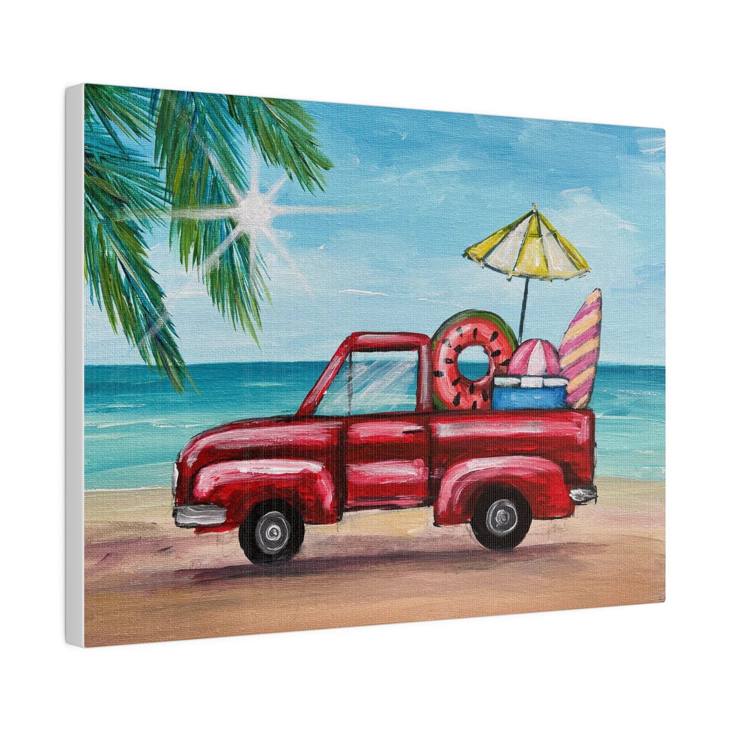 Beach Truck | Matte Canvas, Stretched