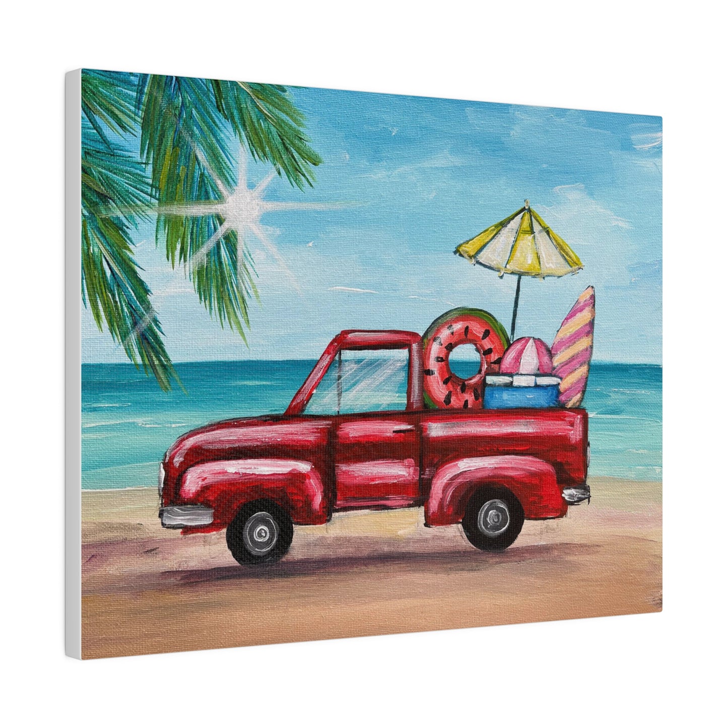 Beach Truck | Matte Canvas, Stretched