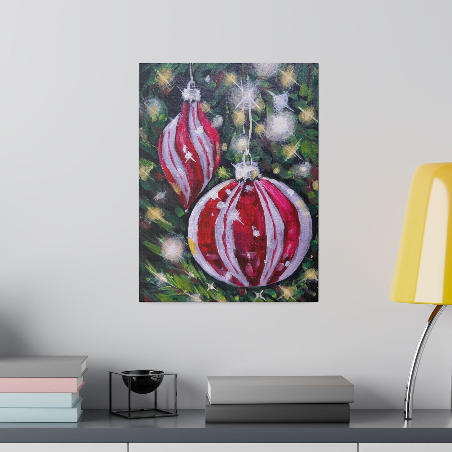 Sparkling Ornaments | Matte Canvas, Stretched