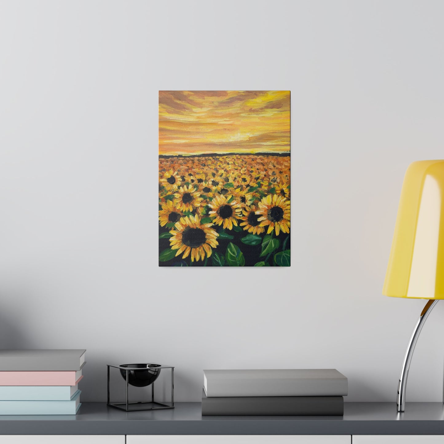 Sunflower Sunset | Matte Canvas, Stretched