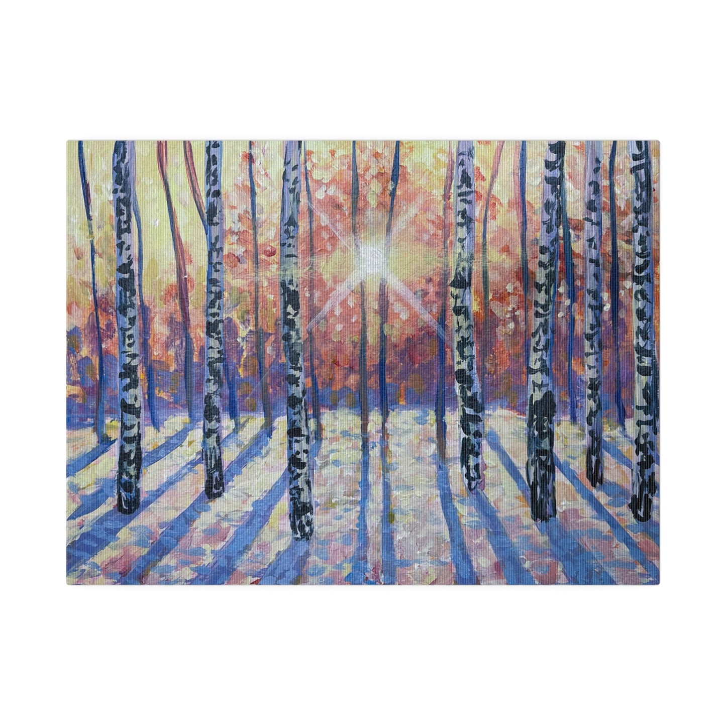 Winter Birch | Matte Canvas, Stretched