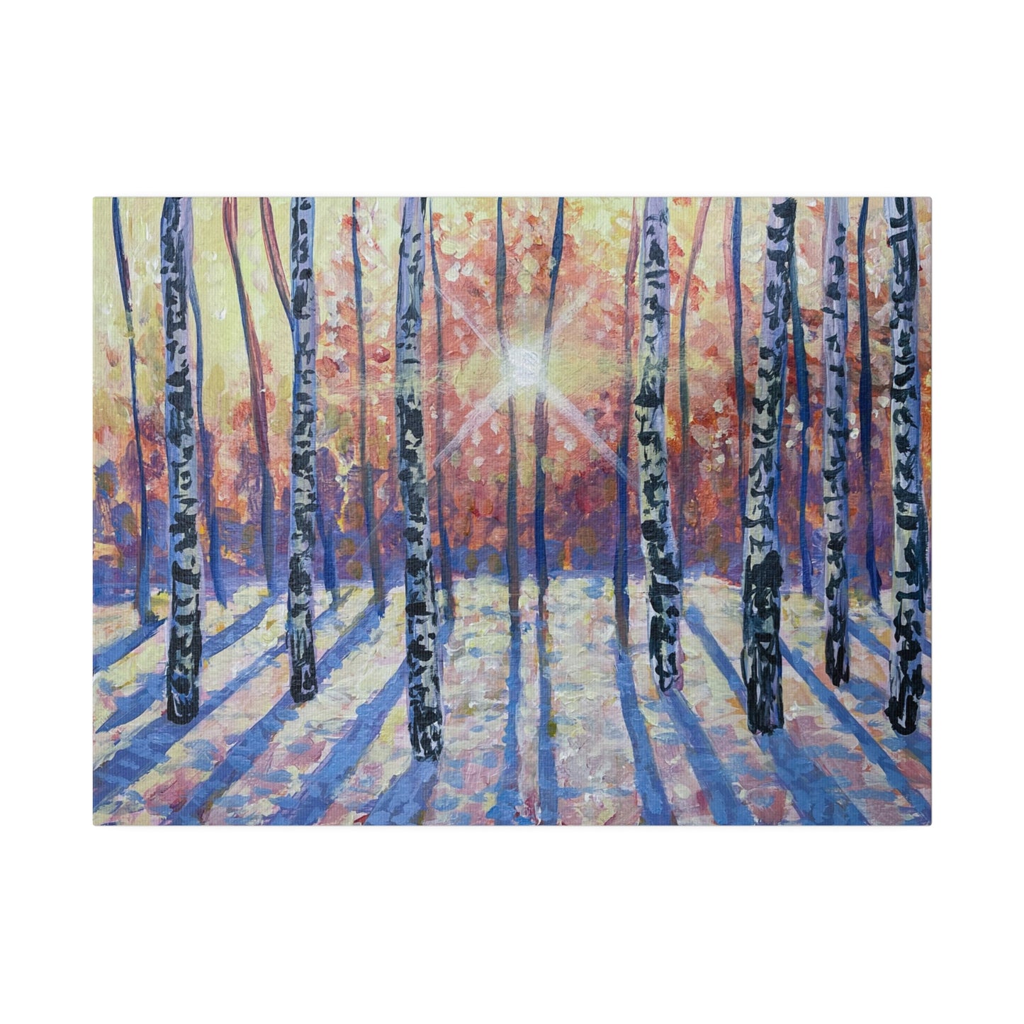 Winter Birch | Matte Canvas, Stretched