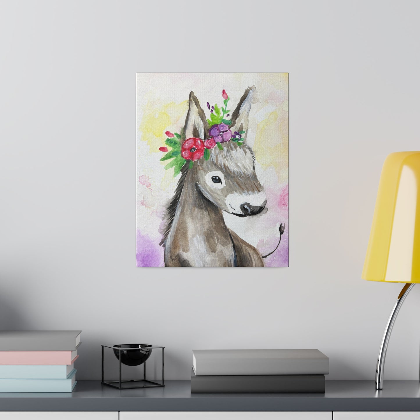 Farmyard Friends - Donkey | Matte Canvas, Stretched