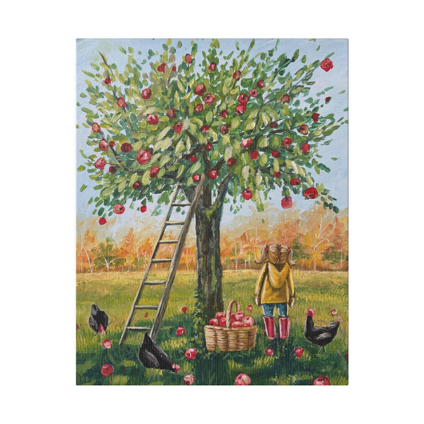 Apple Picking | Matte Canvas, Stretched