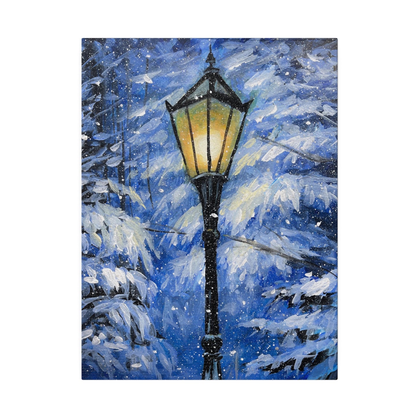 Winter Lamp Post | Matte Canvas, Stretched