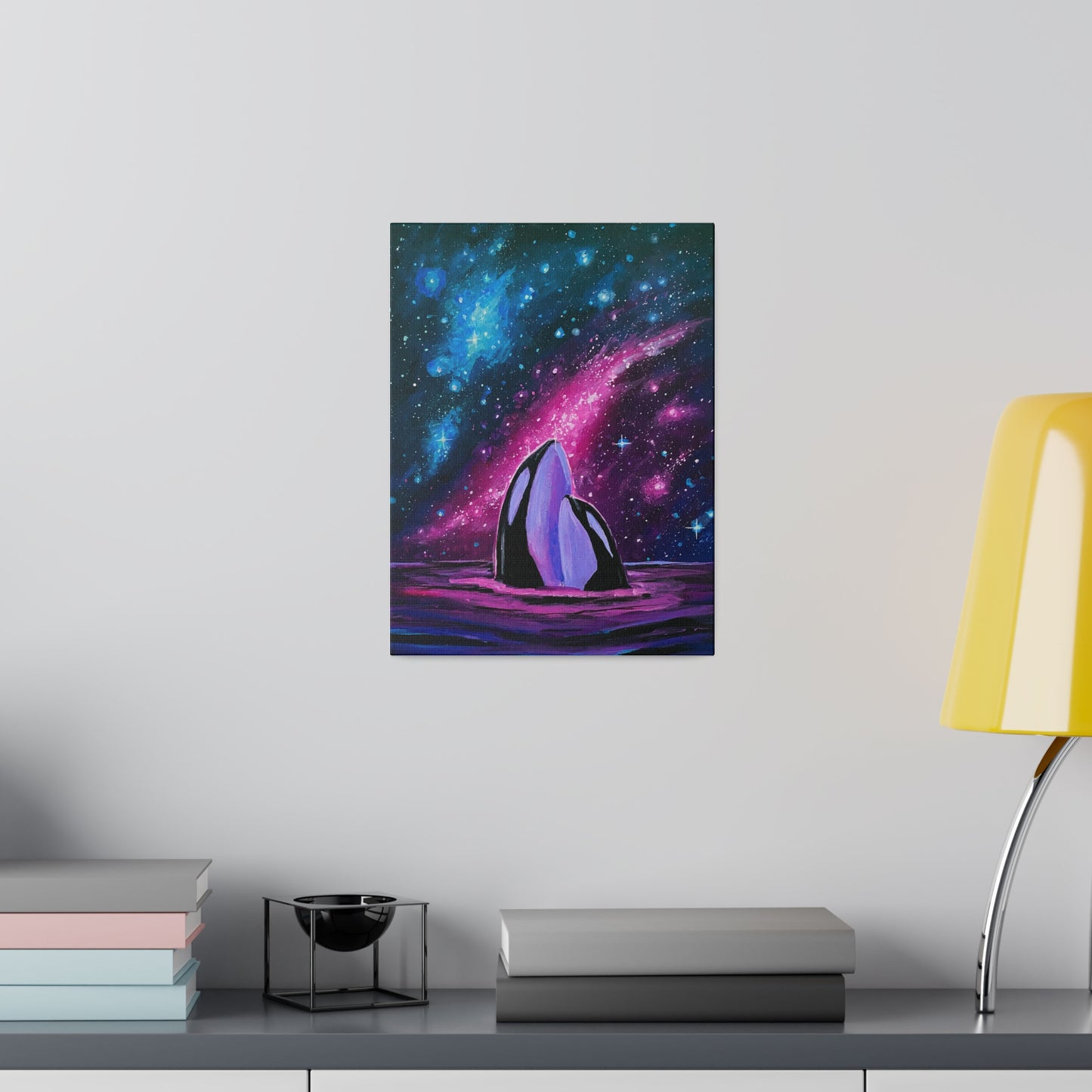 Galactic Orcas | Matte Canvas, Stretched