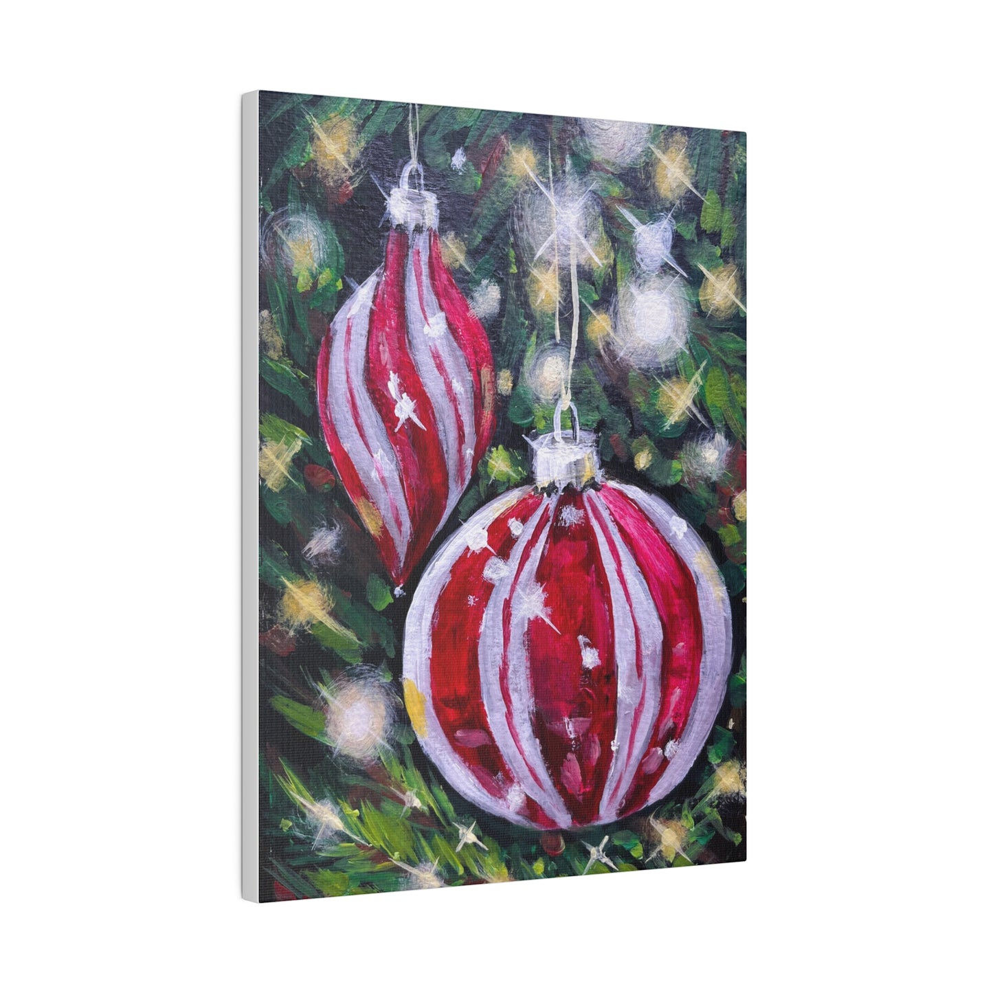 Sparkling Ornaments | Matte Canvas, Stretched