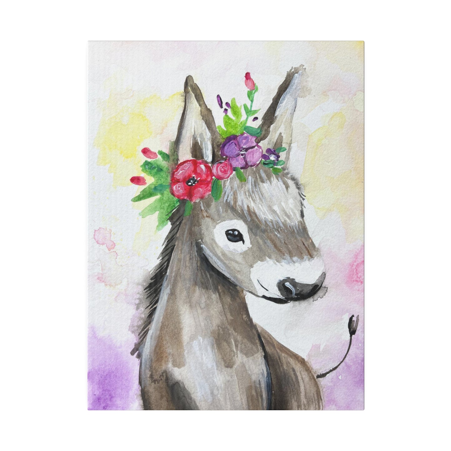 Farmyard Friends - Donkey | Matte Canvas, Stretched