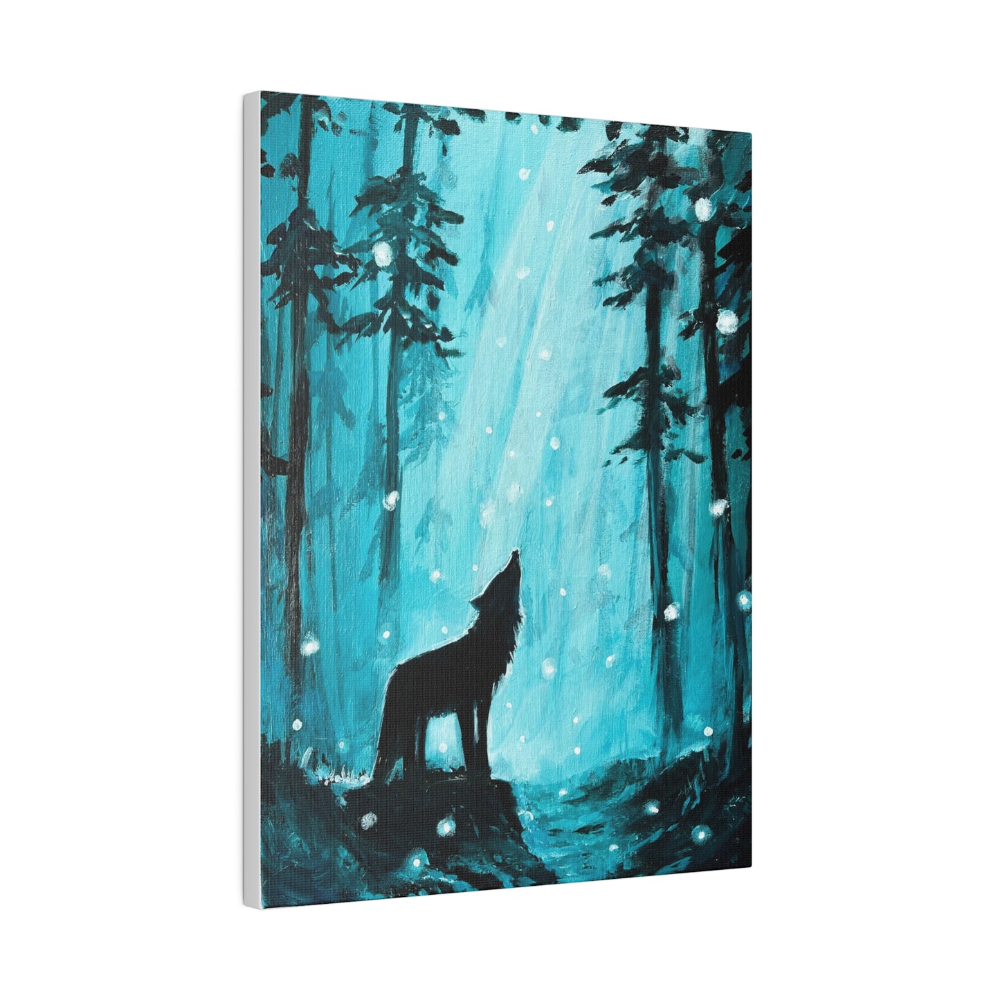 Moonlit Wolf | Matte Canvas, Stretched