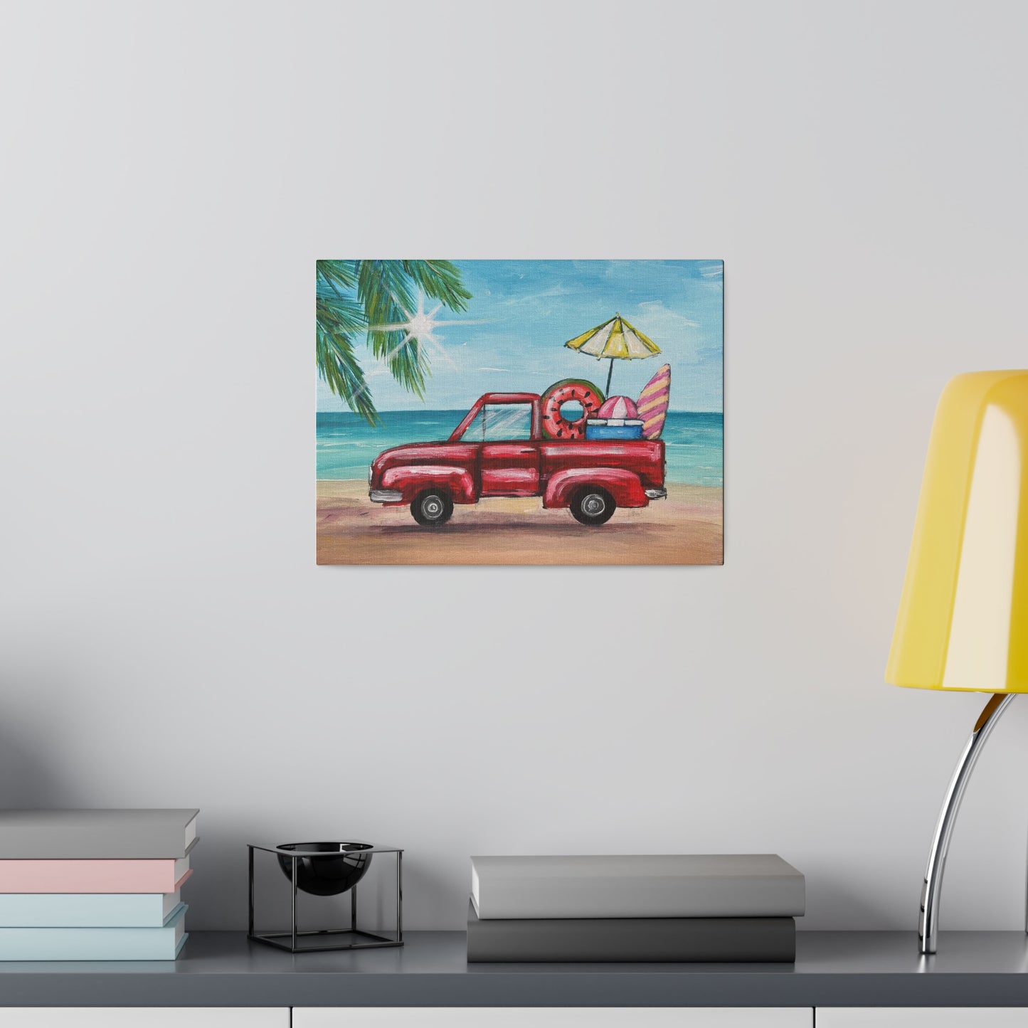 Beach Truck | Matte Canvas, Stretched