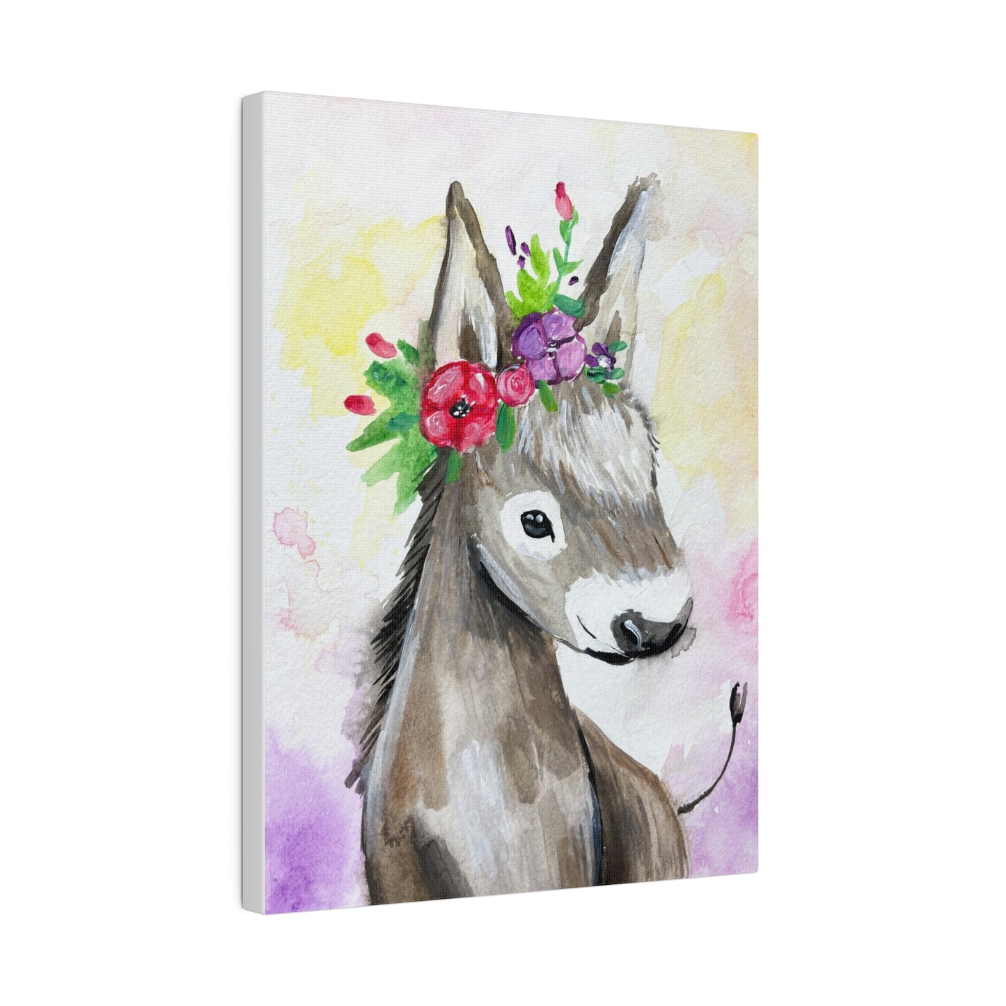 Farmyard Friends - Donkey | Matte Canvas, Stretched