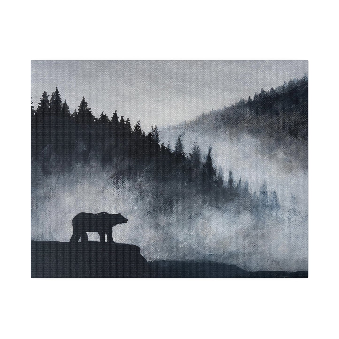 Black and White Bear | Matte Canvas, Stretched
