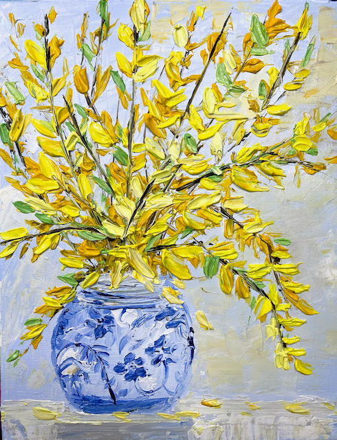 Palette Knife Spring Forsythia