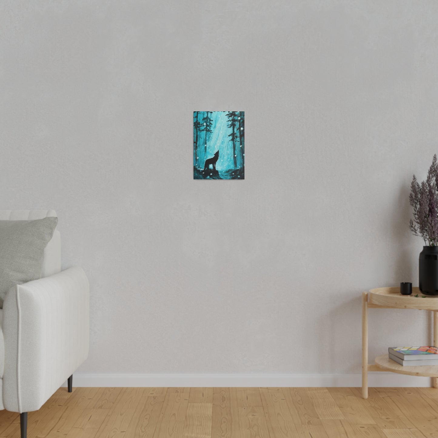 Moonlit Wolf | Matte Canvas, Stretched