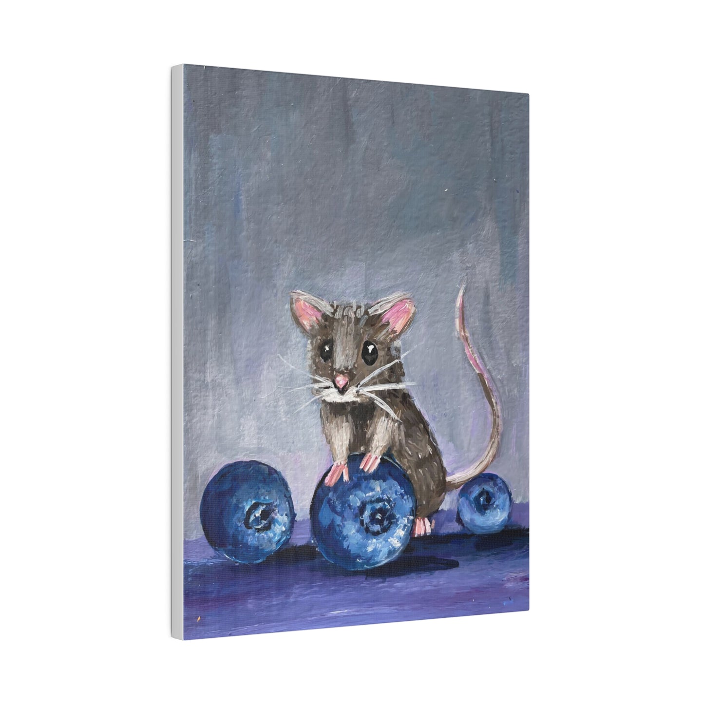 Blueberry Mouse | Matte Canvas, Stretched