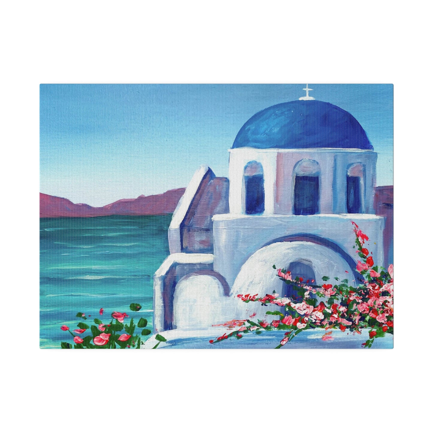 Domes of Santorini - Greece | Matte Canvas, Stretched