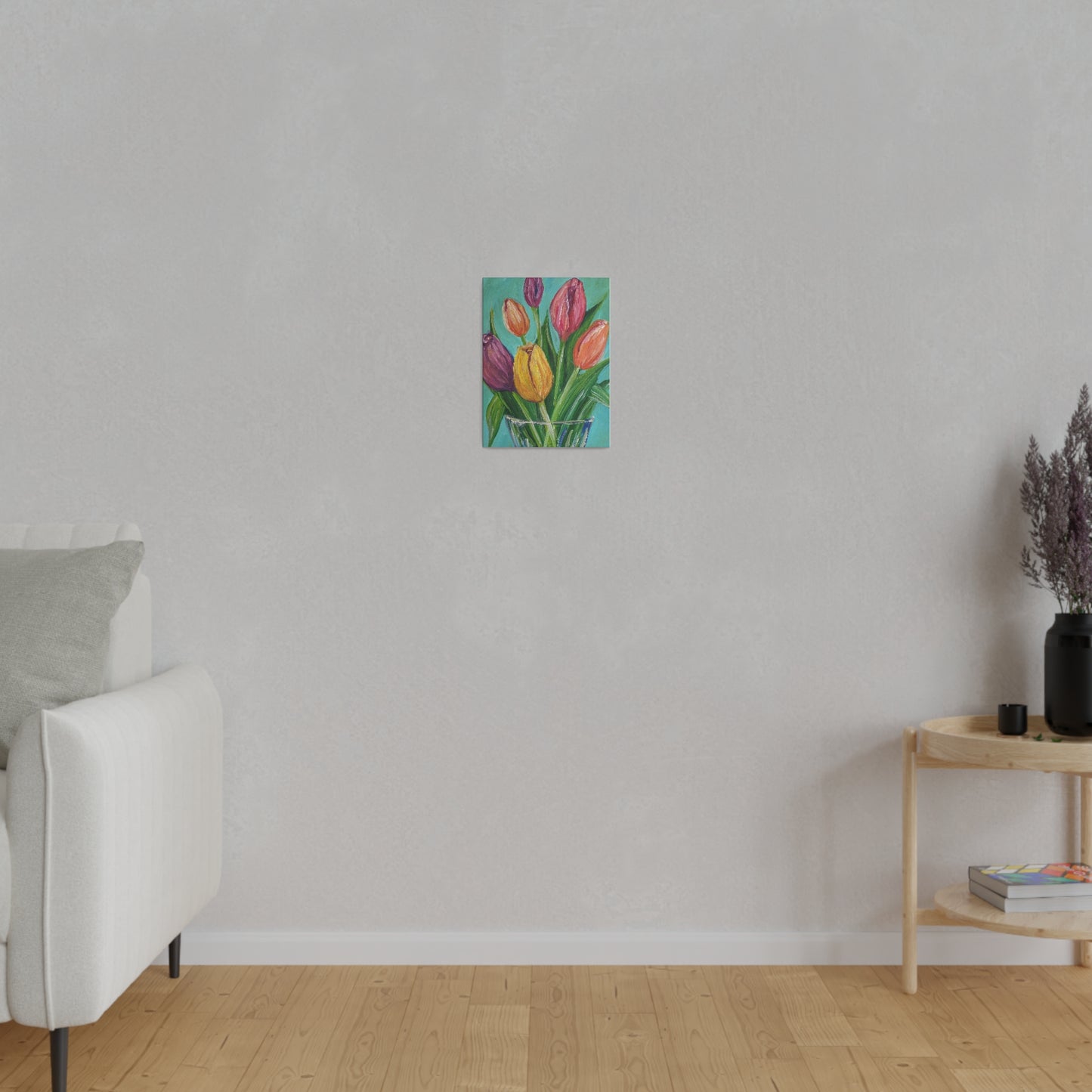 Tabletop Tulips | Matte Canvas, Stretched