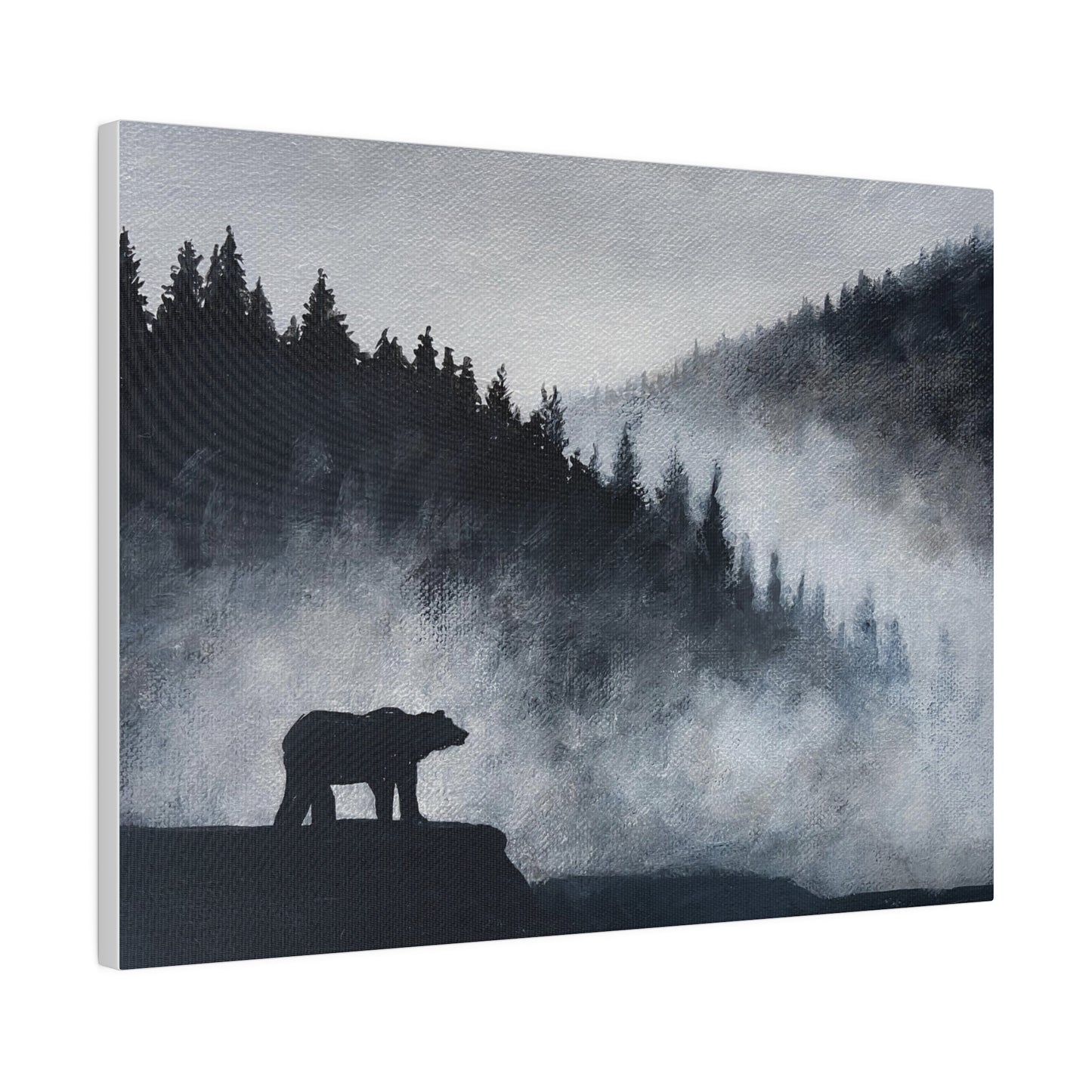 Black and White Bear | Matte Canvas, Stretched