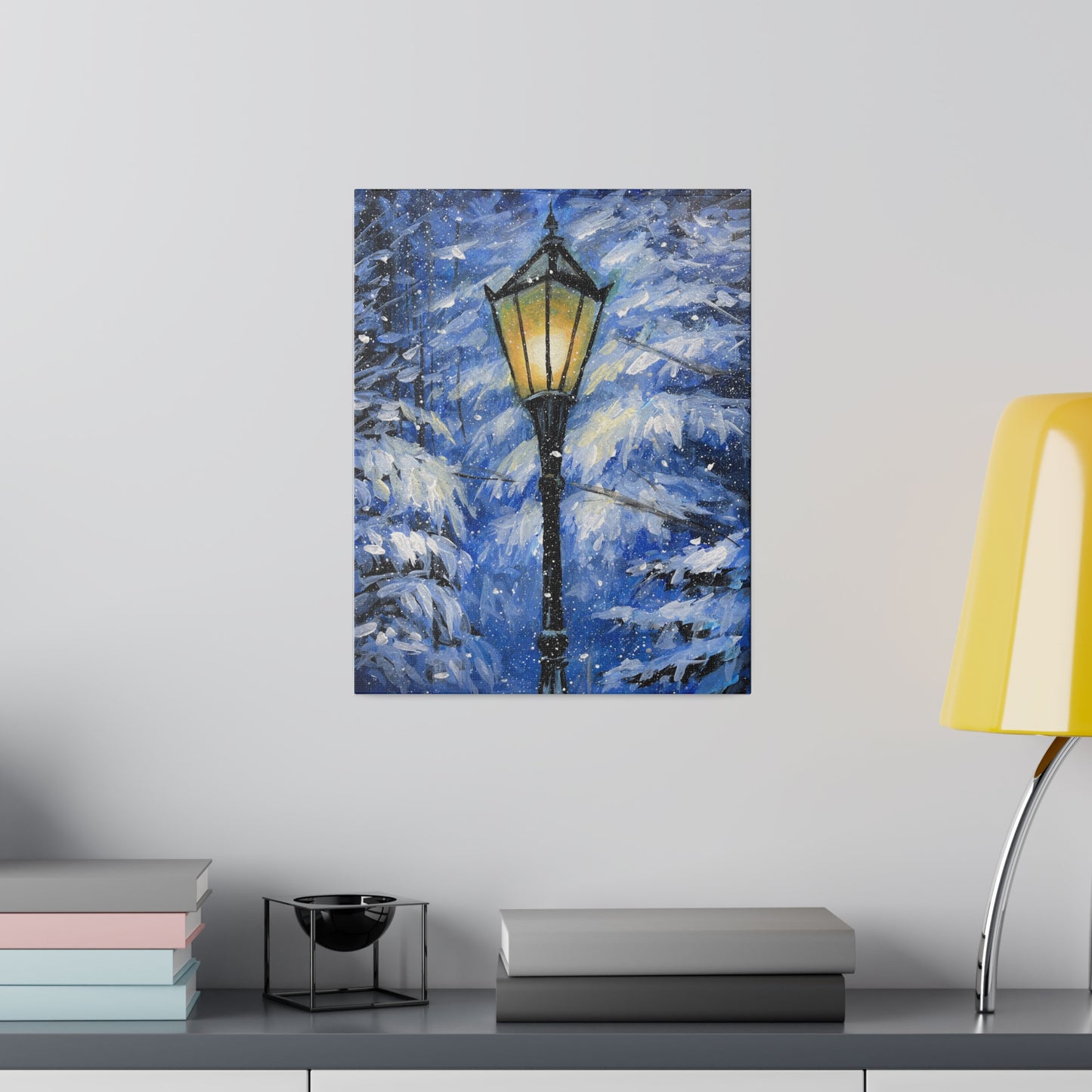 Winter Lamp Post | Matte Canvas, Stretched