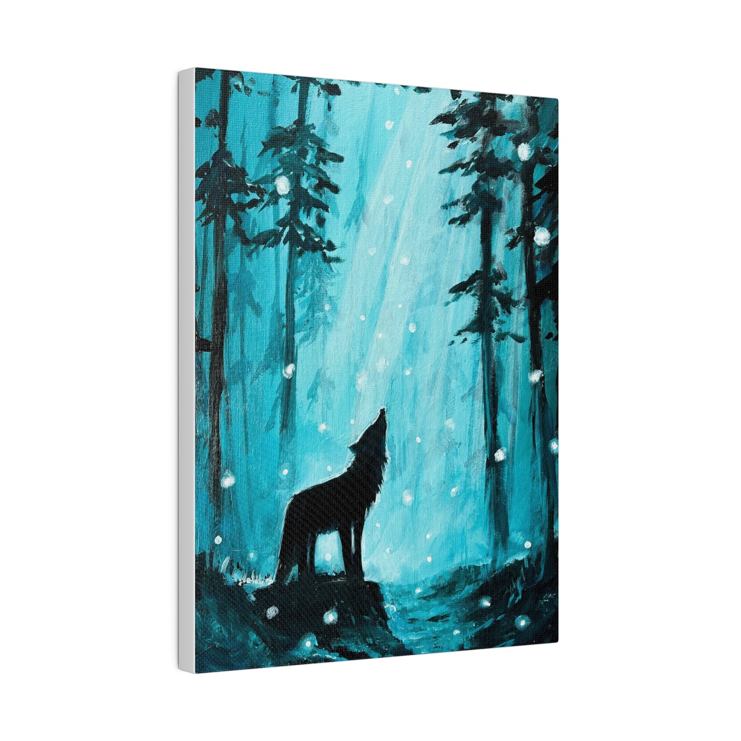 Moonlit Wolf | Matte Canvas, Stretched