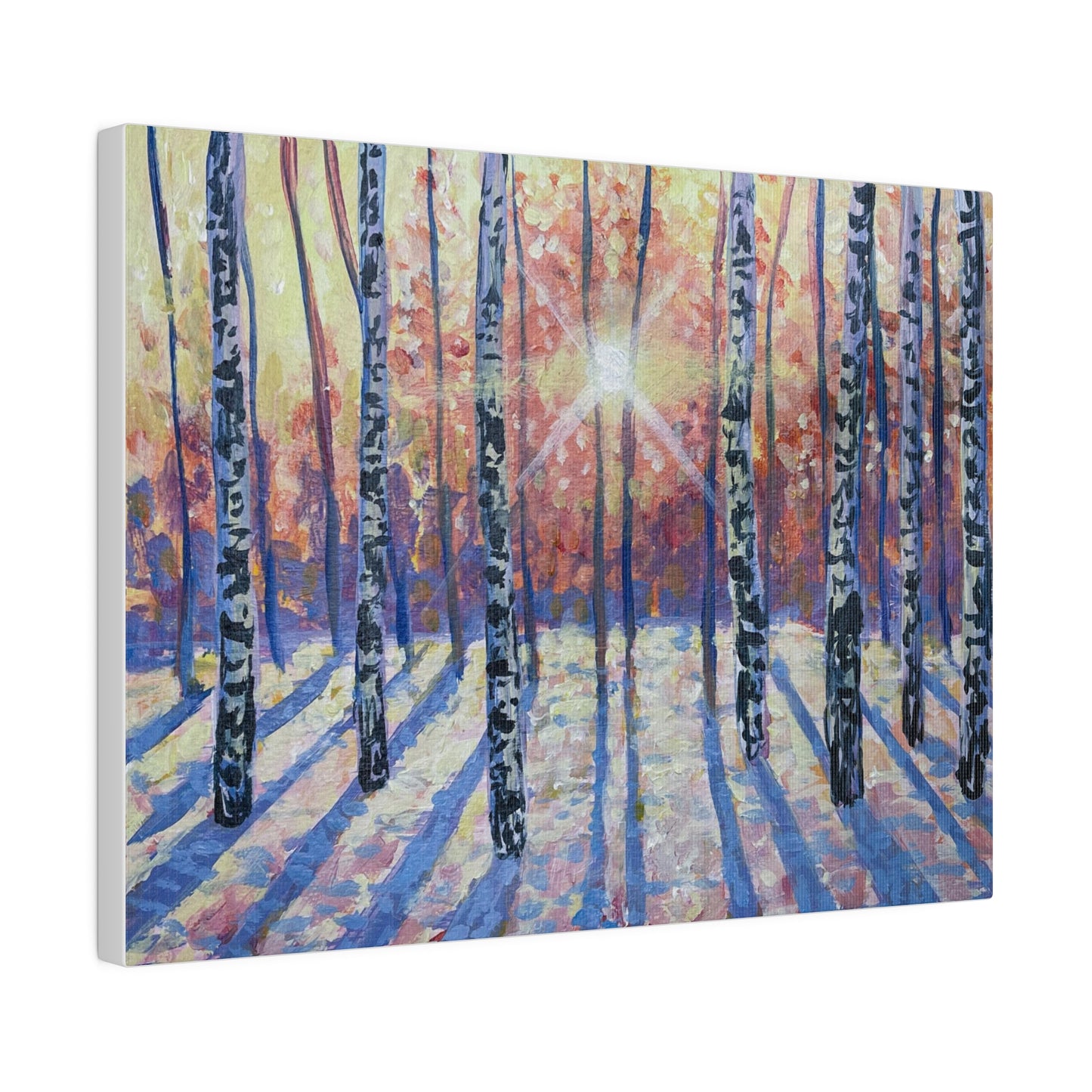 Winter Birch | Matte Canvas, Stretched