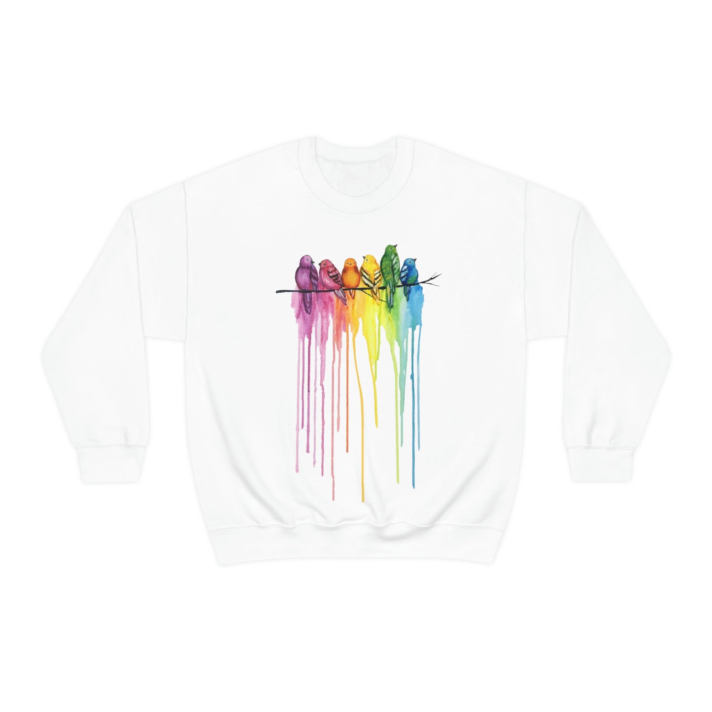 Rainbow Birds | Unisex Heavy Blend™ Crewneck Sweatshirt