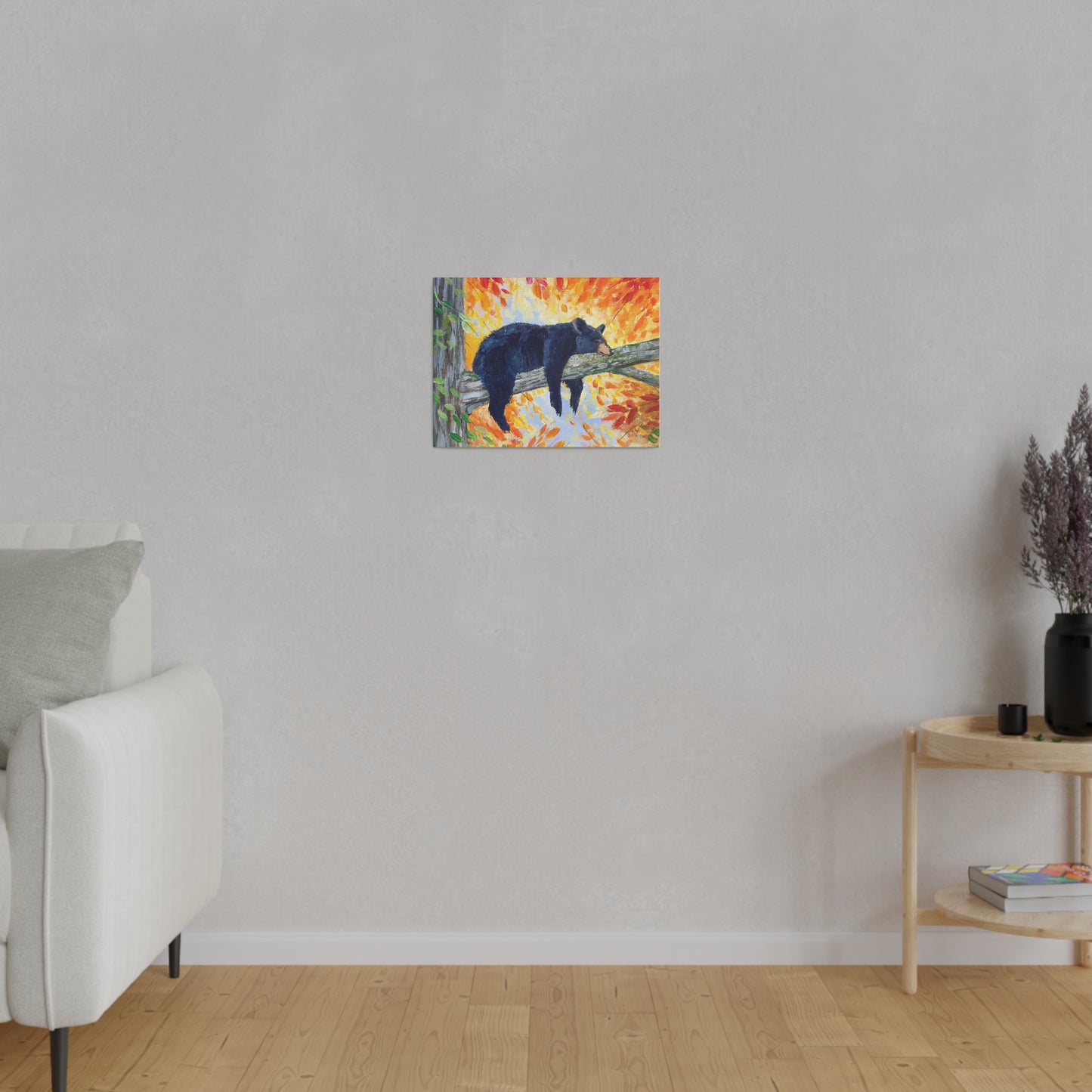 Bear Cozy Autumn | Matte Canvas, Stretched