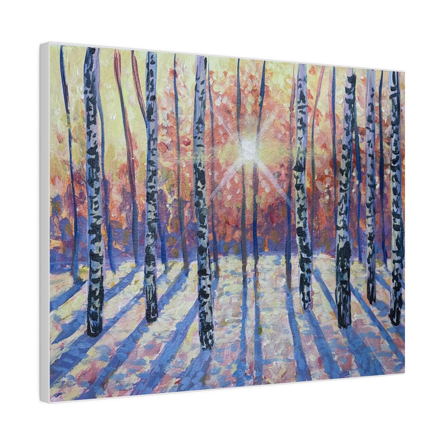 Winter Birch | Matte Canvas, Stretched