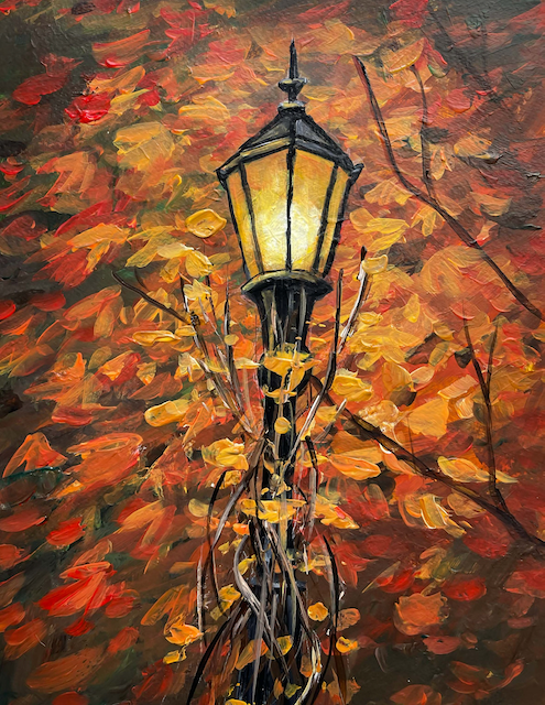 Autumn Lamp Post