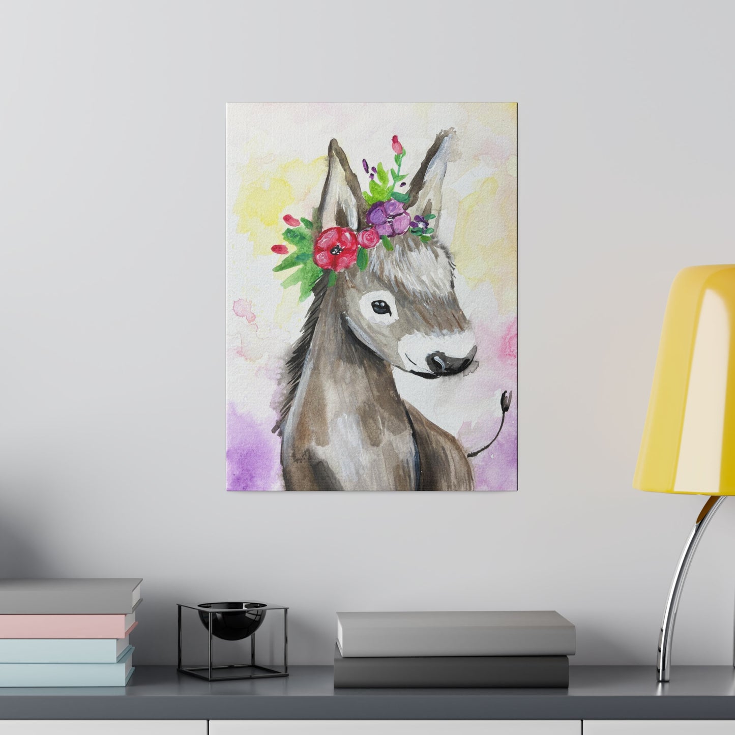 Farmyard Friends - Donkey | Matte Canvas, Stretched