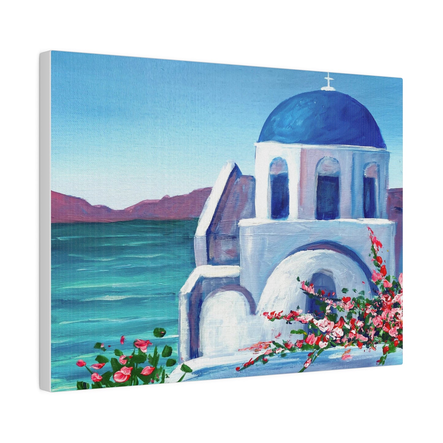 Domes of Santorini - Greece | Matte Canvas, Stretched