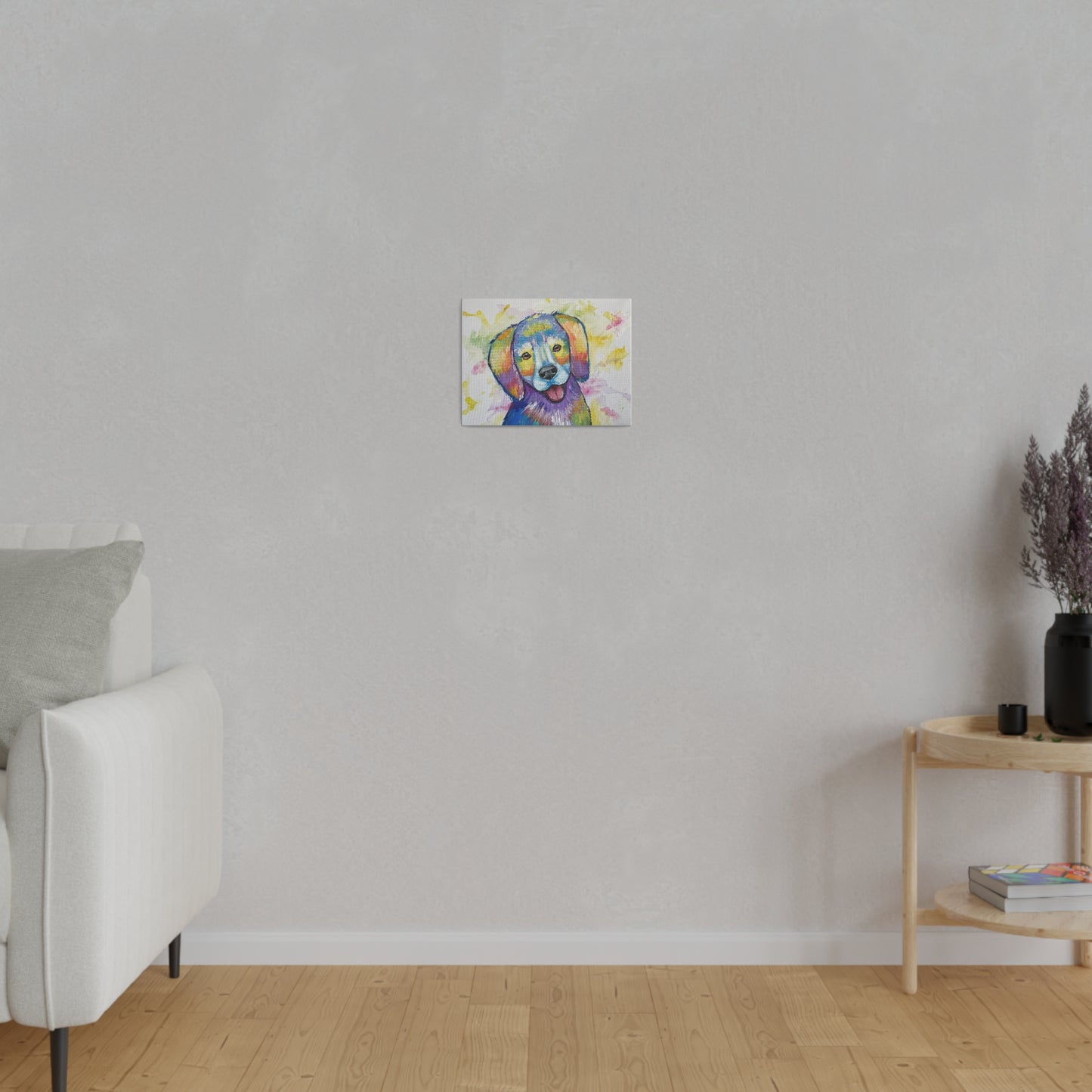 Colourful Dog | Matte Canvas, Stretched