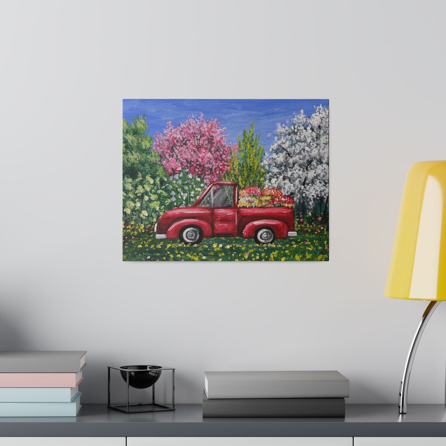 Spring Truck | Matte Canvas, Stretched