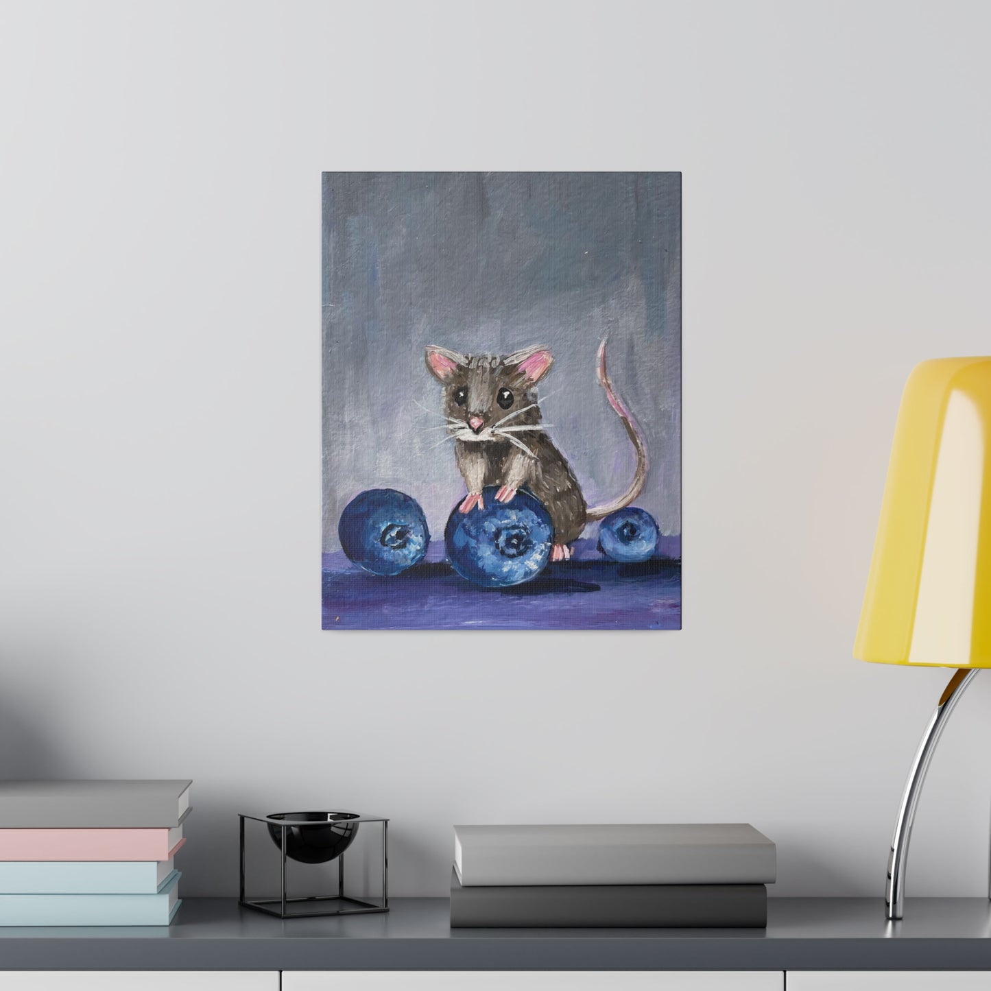 Blueberry Mouse | Matte Canvas, Stretched