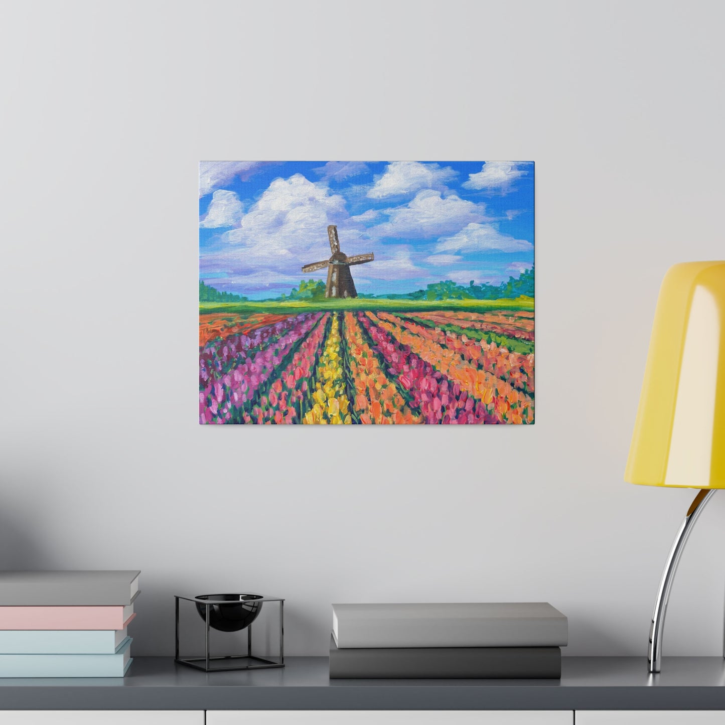 Netherlands Tulip Fields | Matte Canvas, Stretched