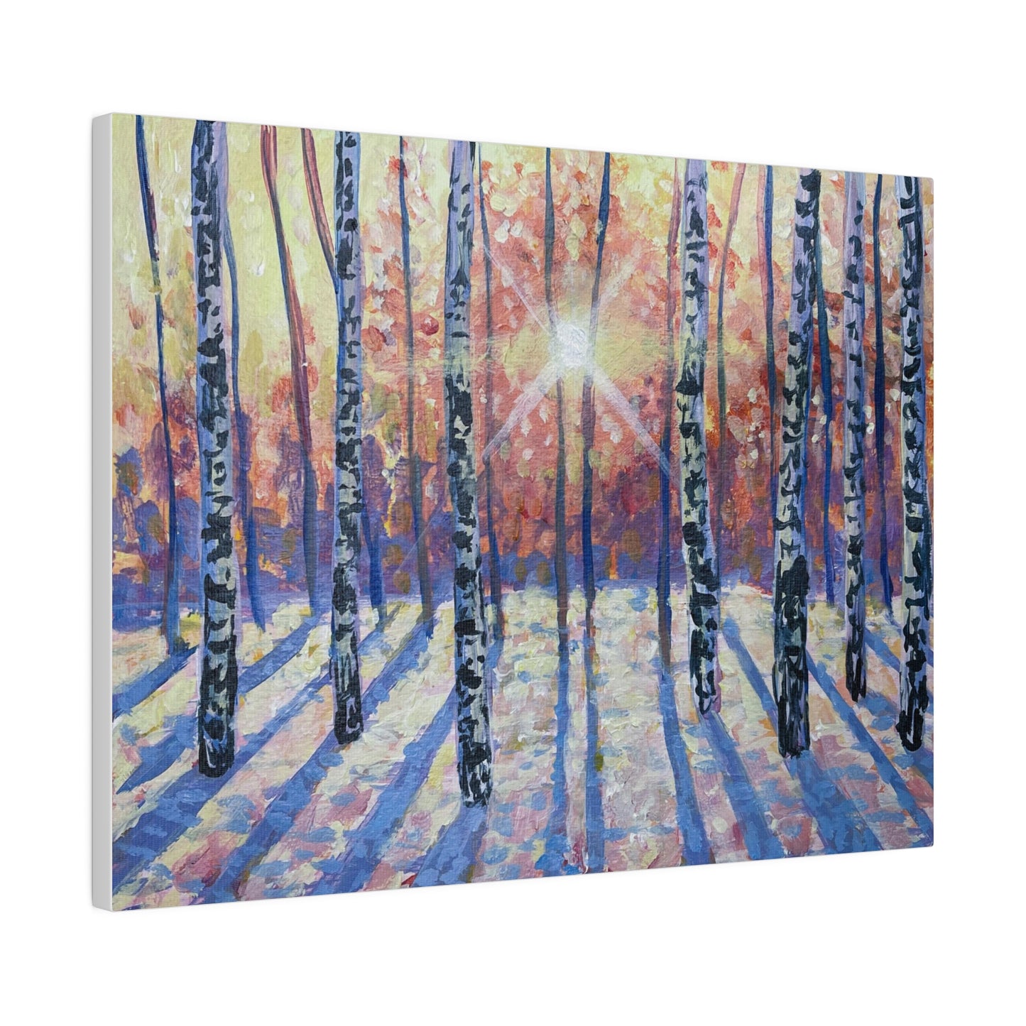 Winter Birch | Matte Canvas, Stretched